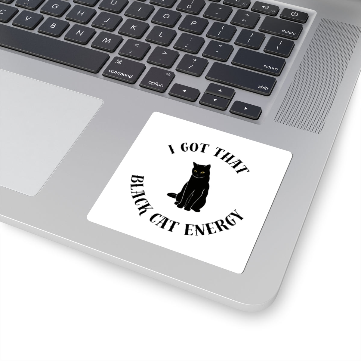 Black Cat Energy Kiss-Cut Stickers | Cat Lover Gift, Fun Decor, Cool Laptop Sticker, Halloween, Cute Gift Idea, Pet Lover