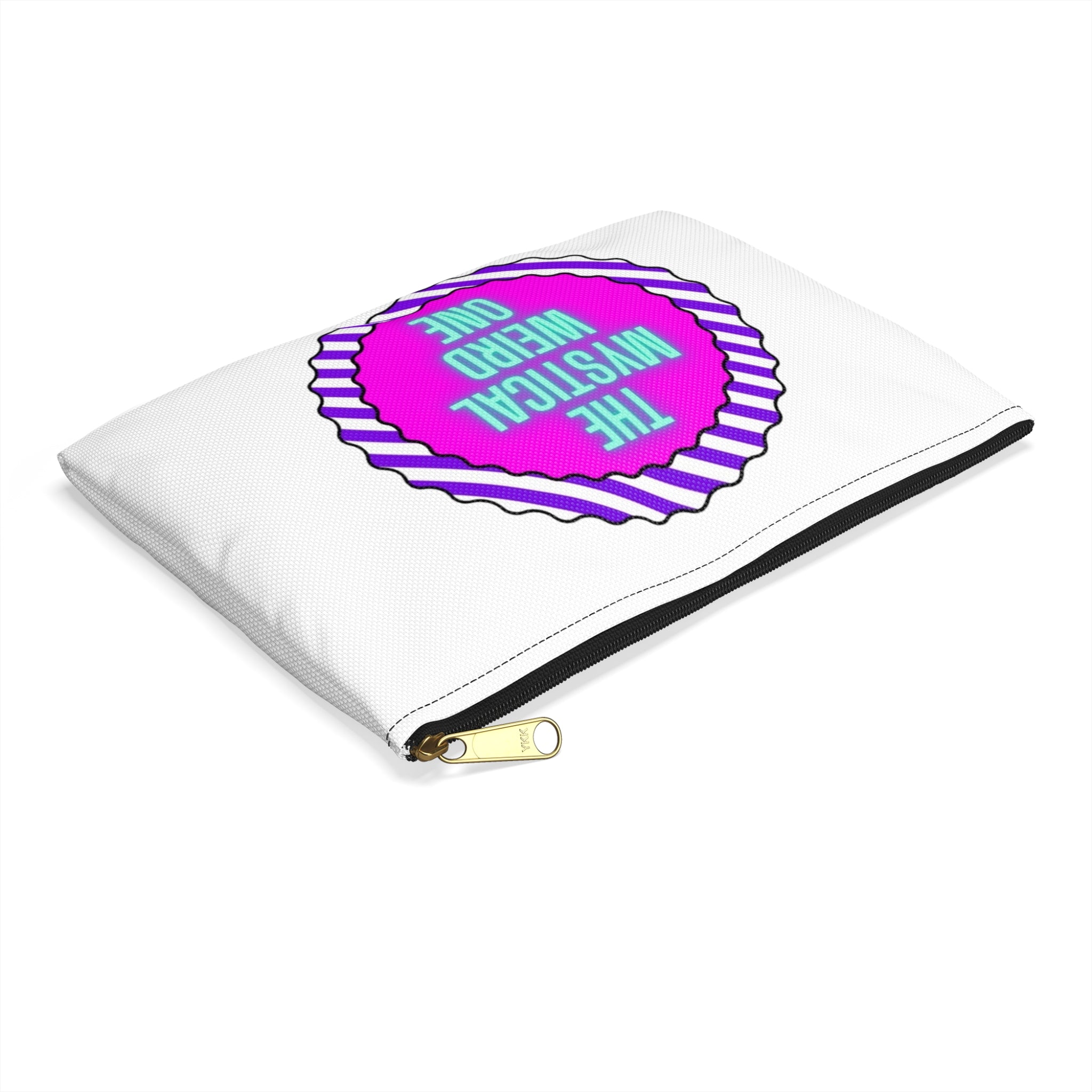 Mystical Weird One Accessory Pouch, Colorful Makeup Bag, Fun Zipper Pouch, Quirky Gift for Creatives, Funny Travel Bag