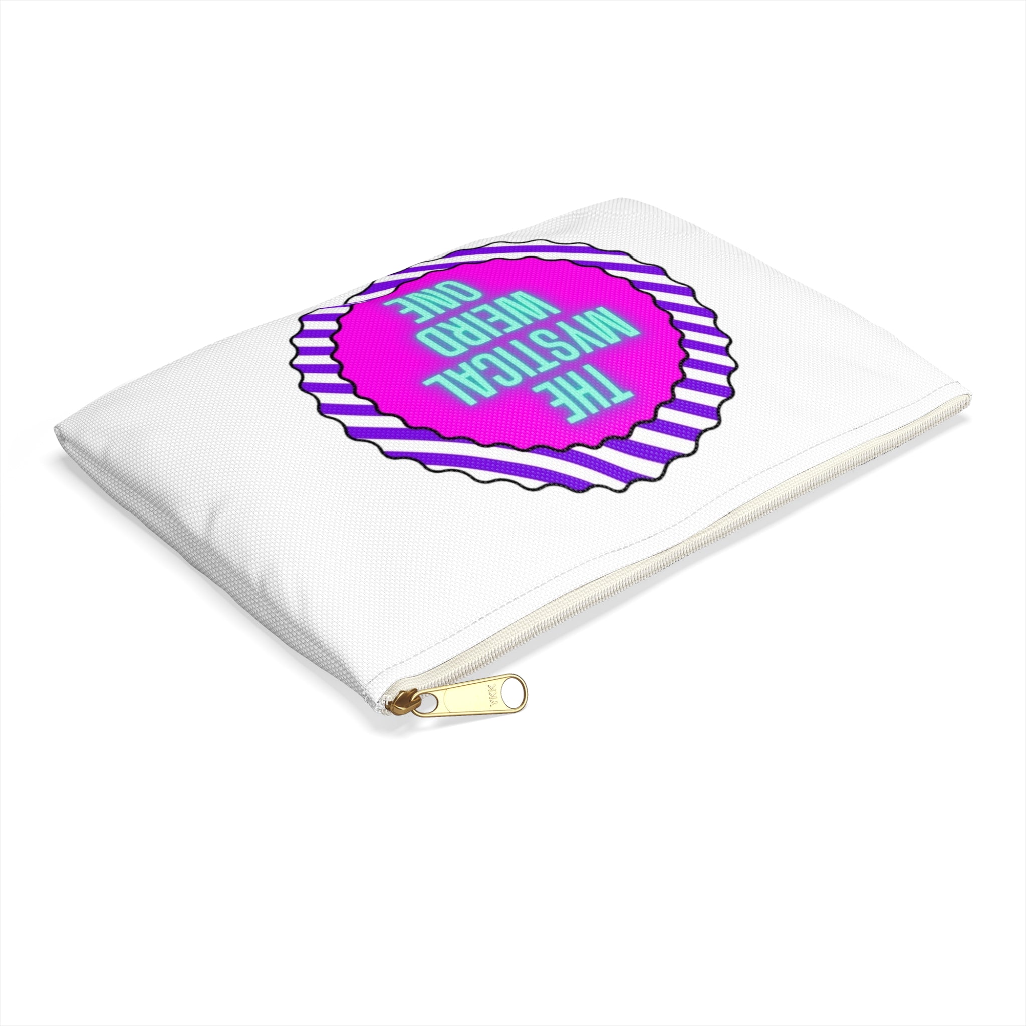 Mystical Weird One Accessory Pouch, Colorful Makeup Bag, Fun Zipper Pouch, Quirky Gift for Creatives, Funny Travel Bag