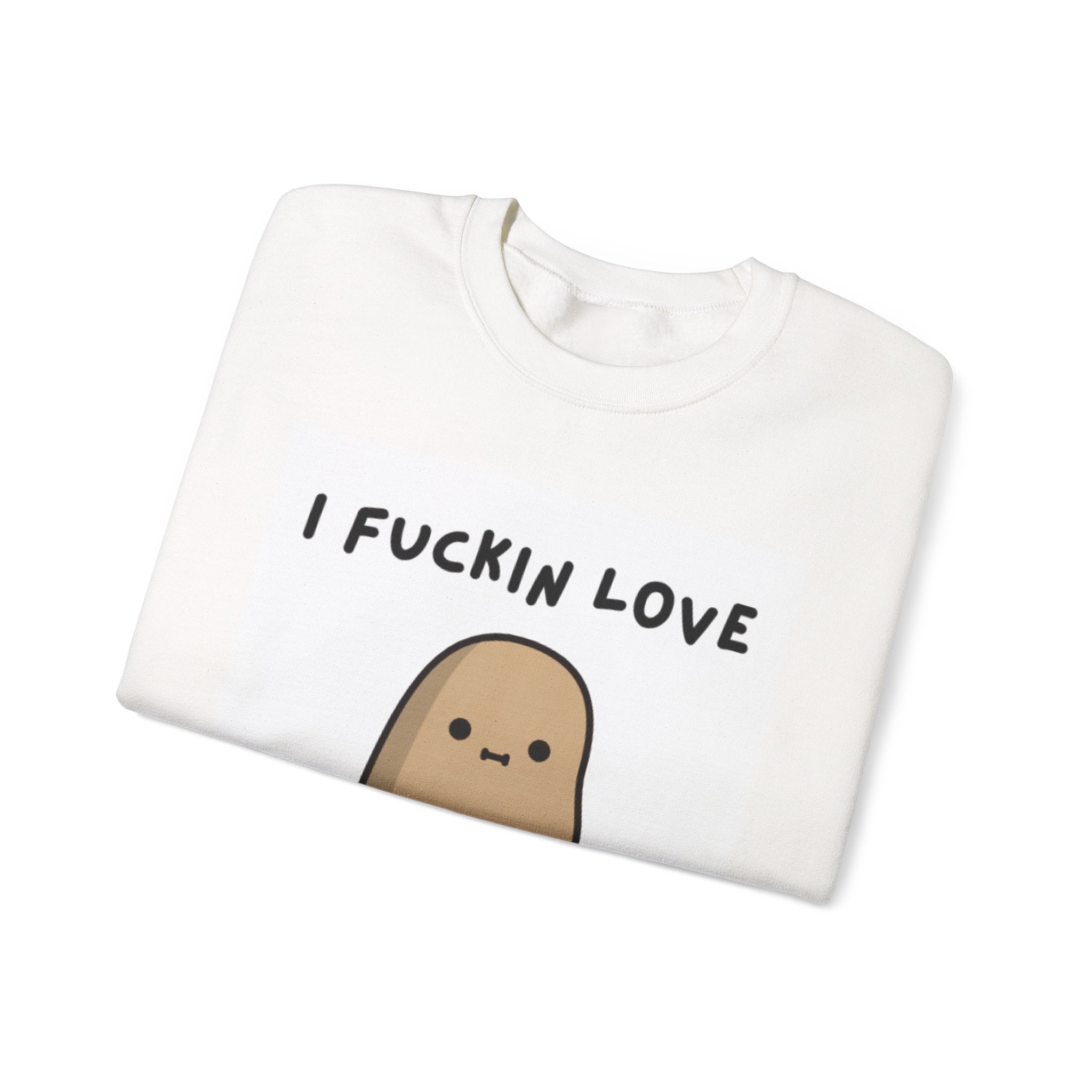 Playful Potato Sweatshirt, Funny Gift for Food Lovers, Cozy Unisex Pullover, Ideal for Casual Outings, Perfect for Birthdays and Holidays