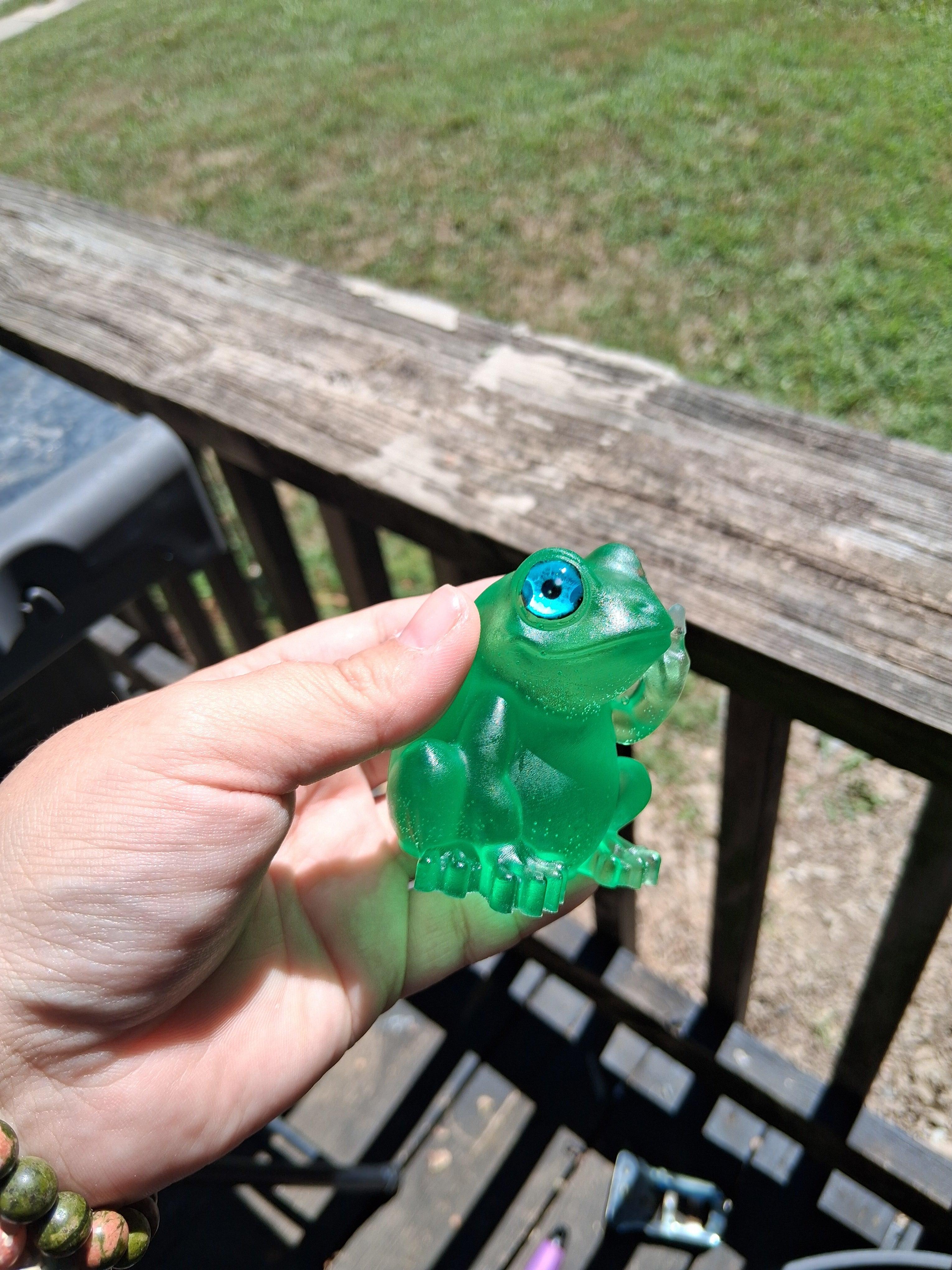 Greeny The Fed Up Frog