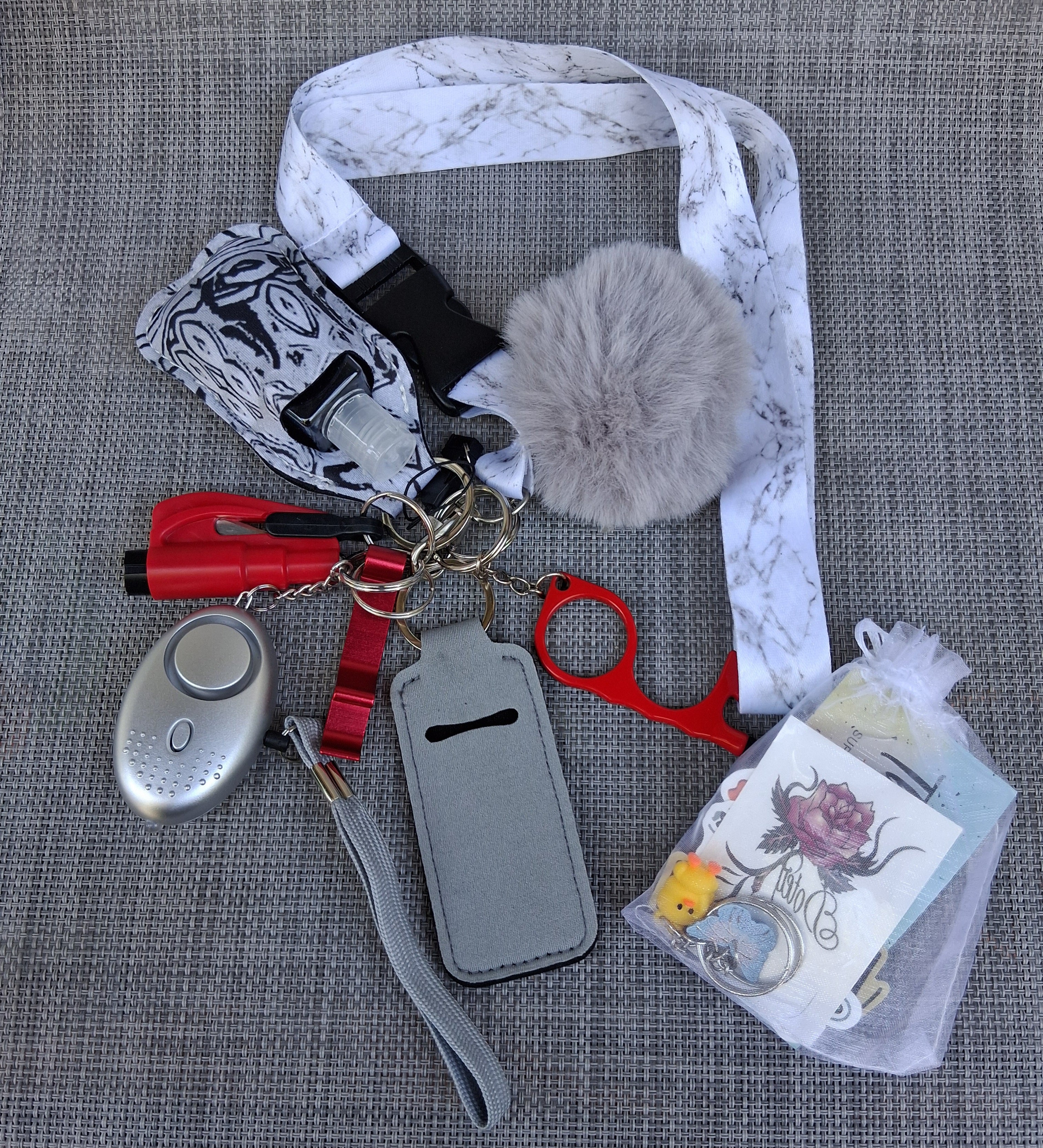 Marbled Safety Keychain
