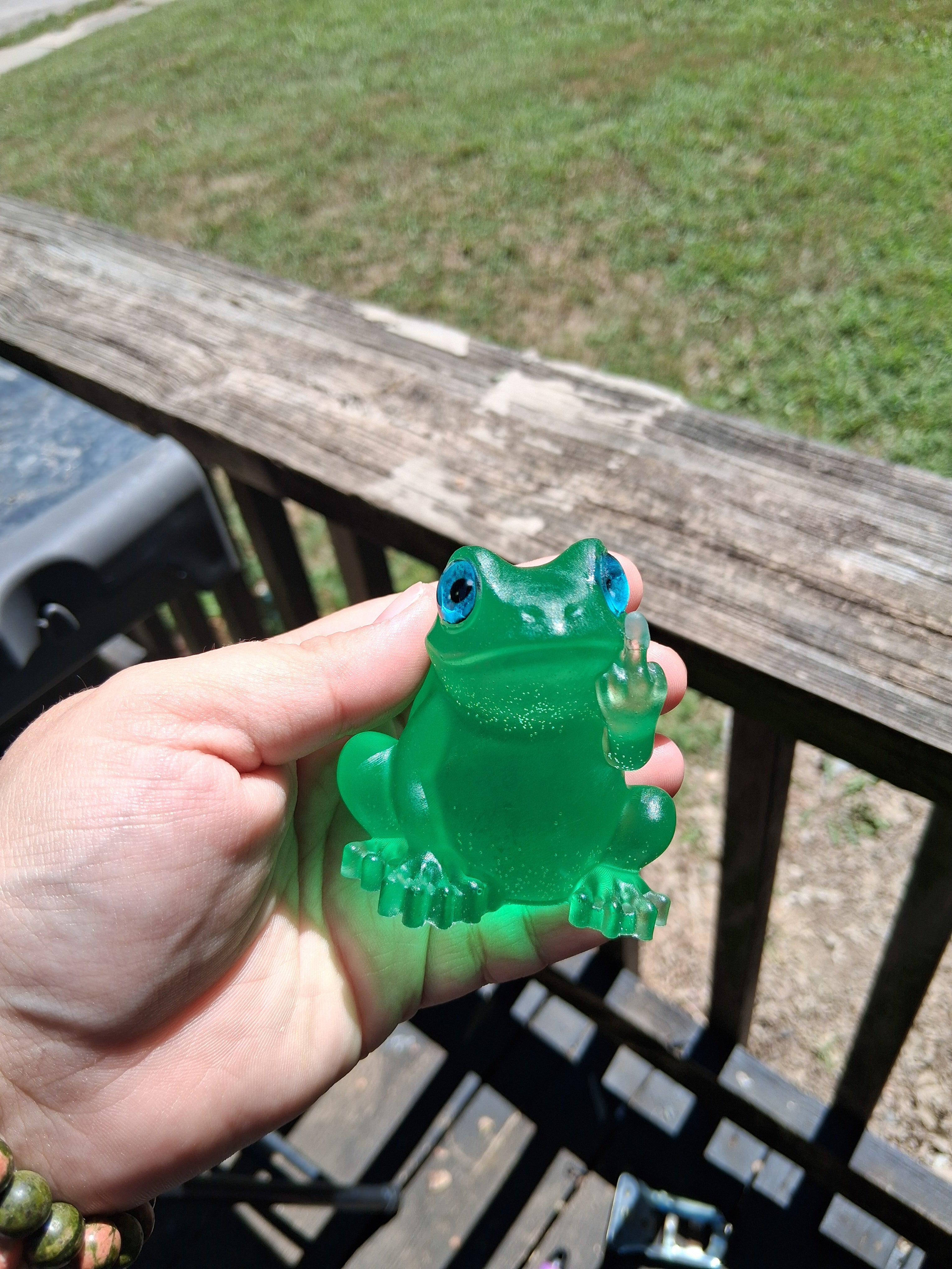 Greeny The Fed Up Frog