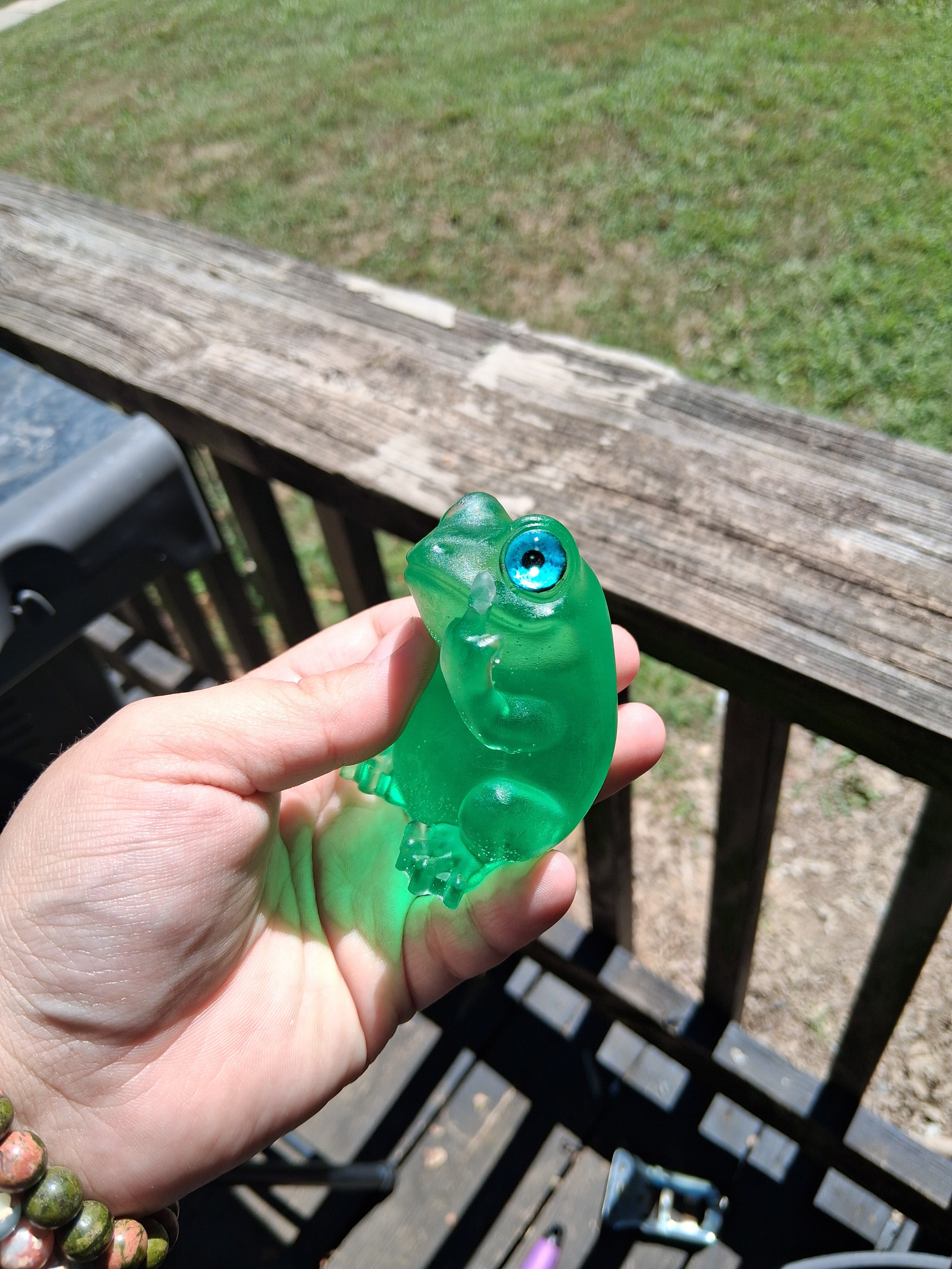 Greeny The Fed Up Frog