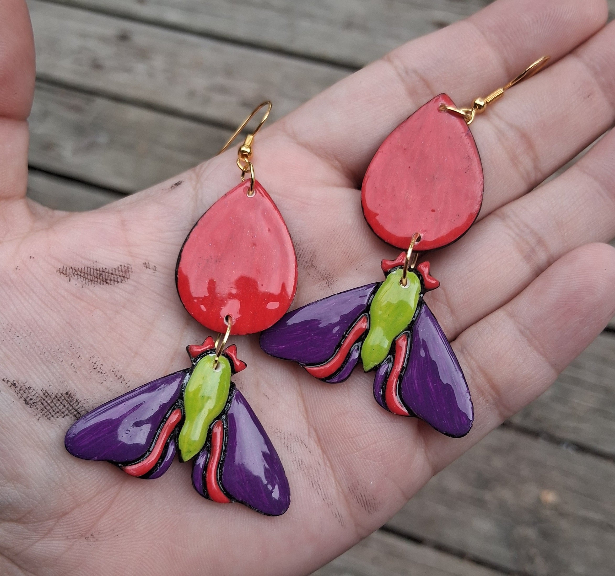 Colorful Moth Dangle Stack