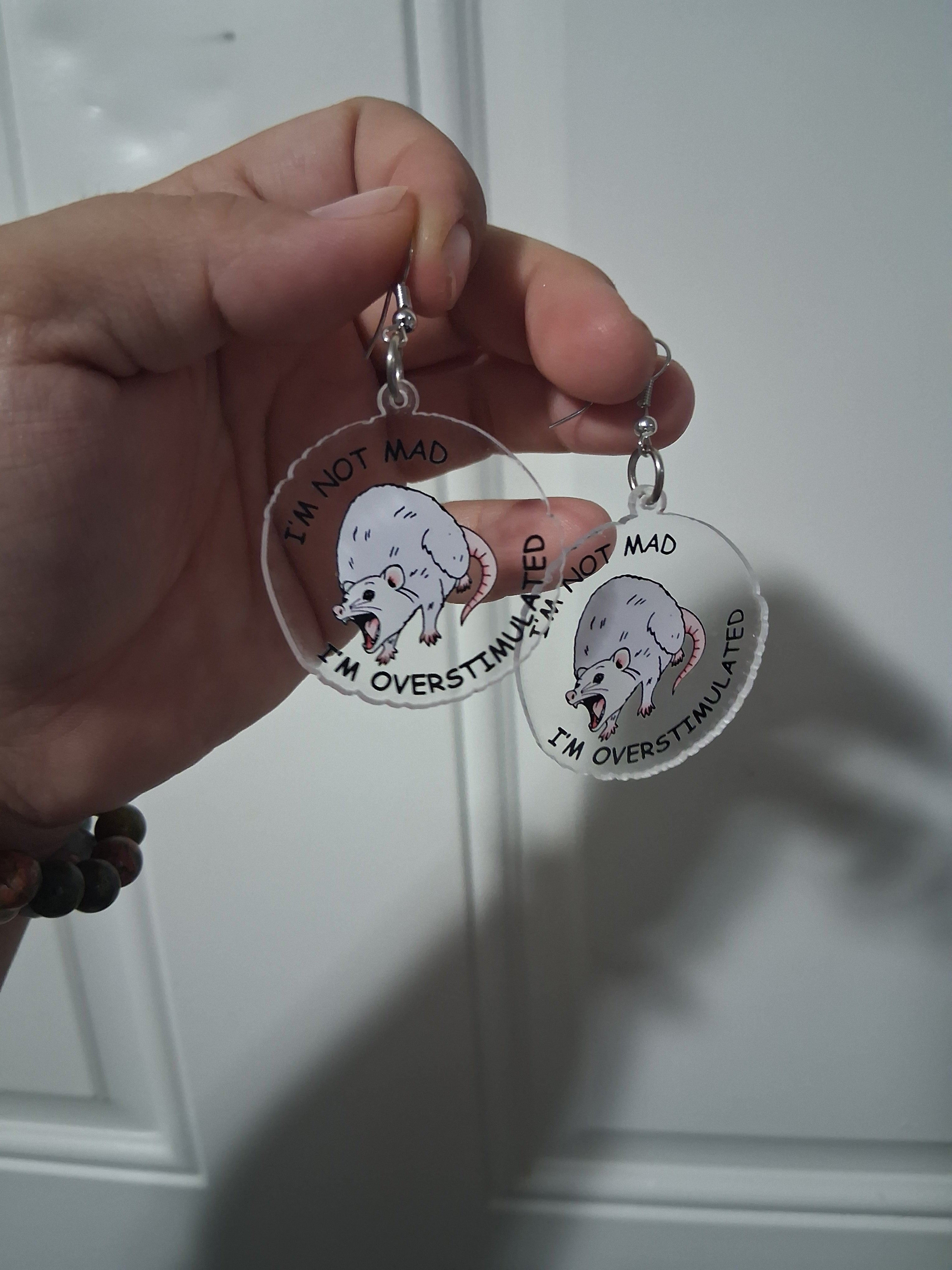 Overstimulated Possum Earrings