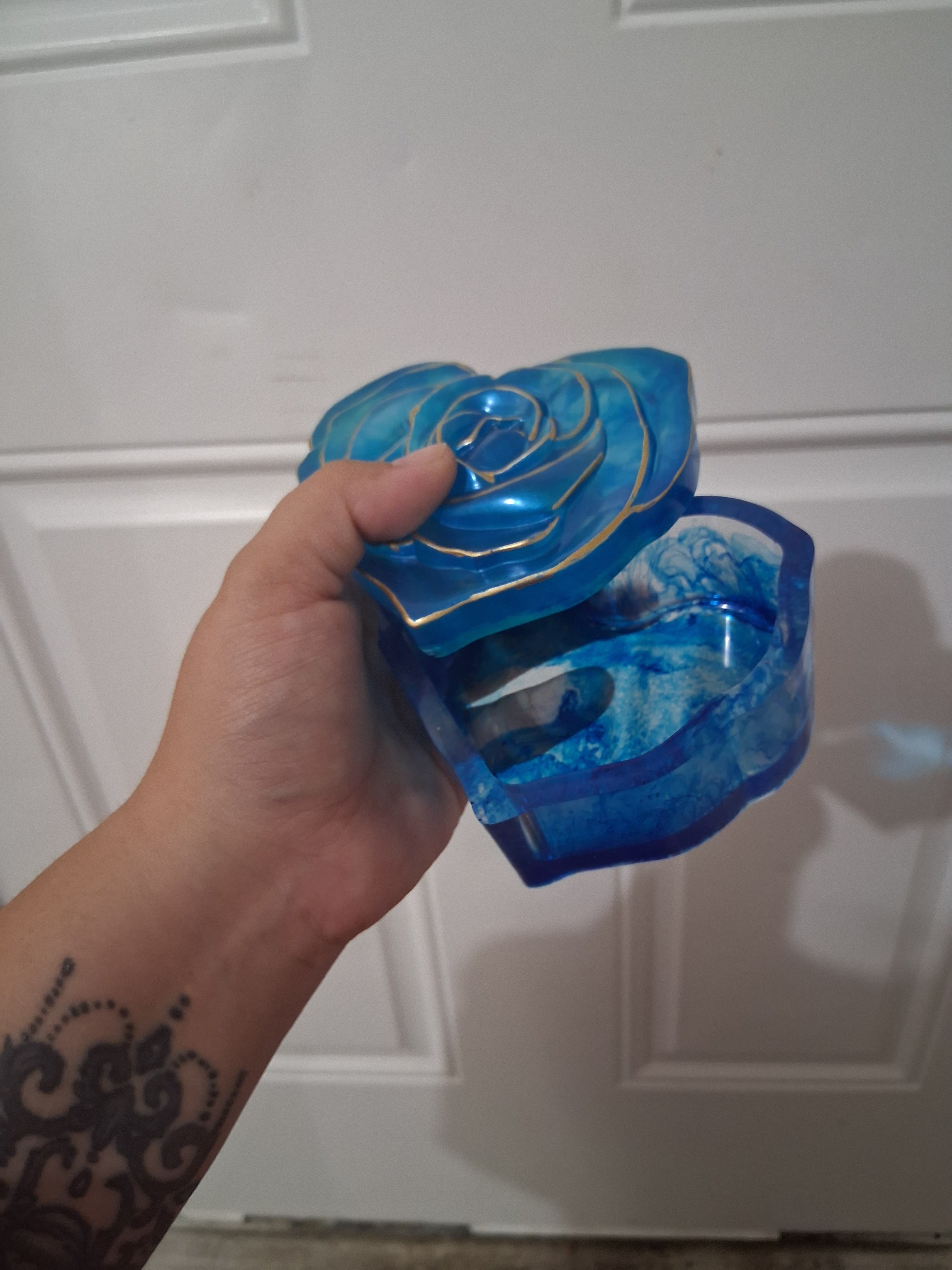 Blue Heart Rose Box